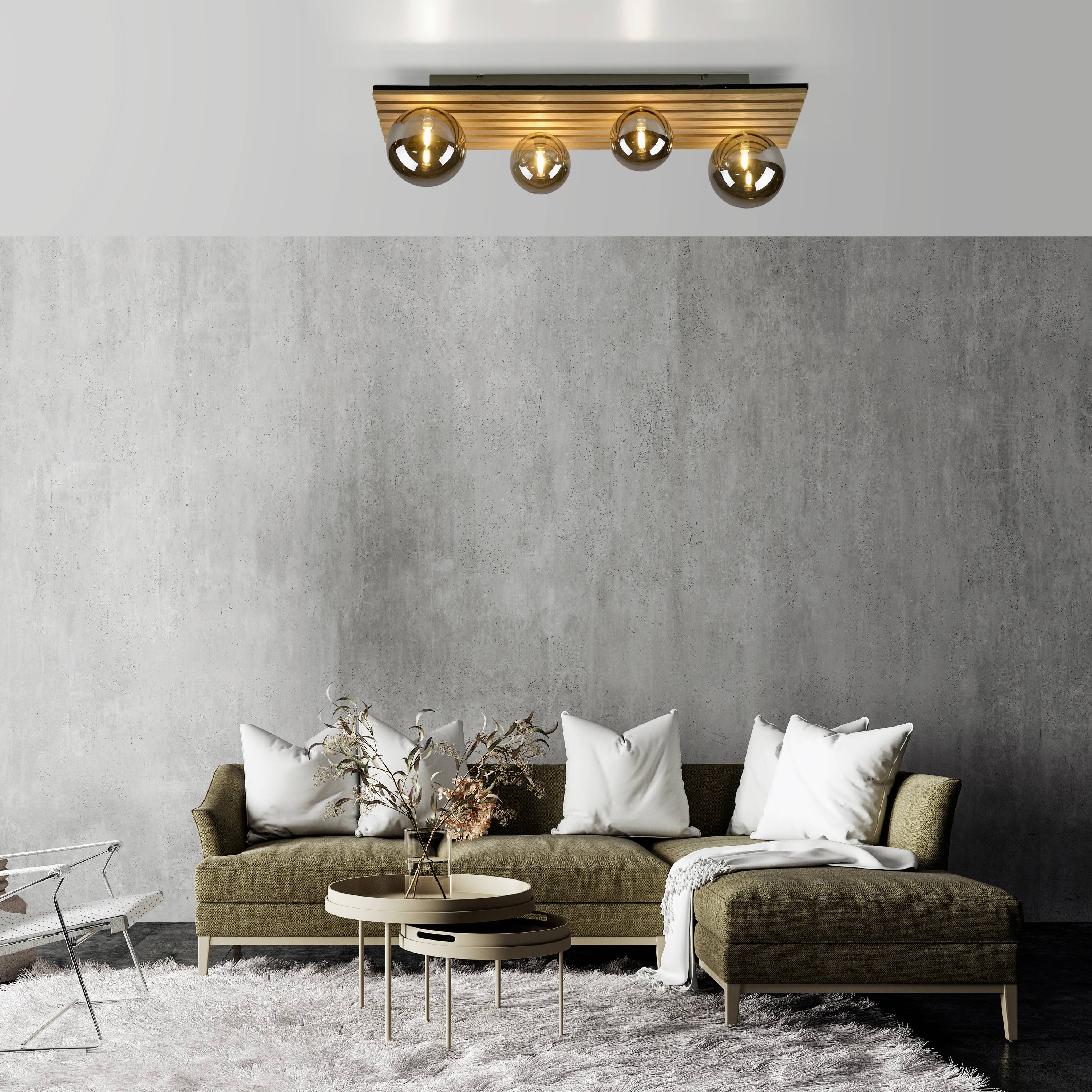 Just Light 15209-79 GREEN STIKA Deckenleuchte G9 20W Holz