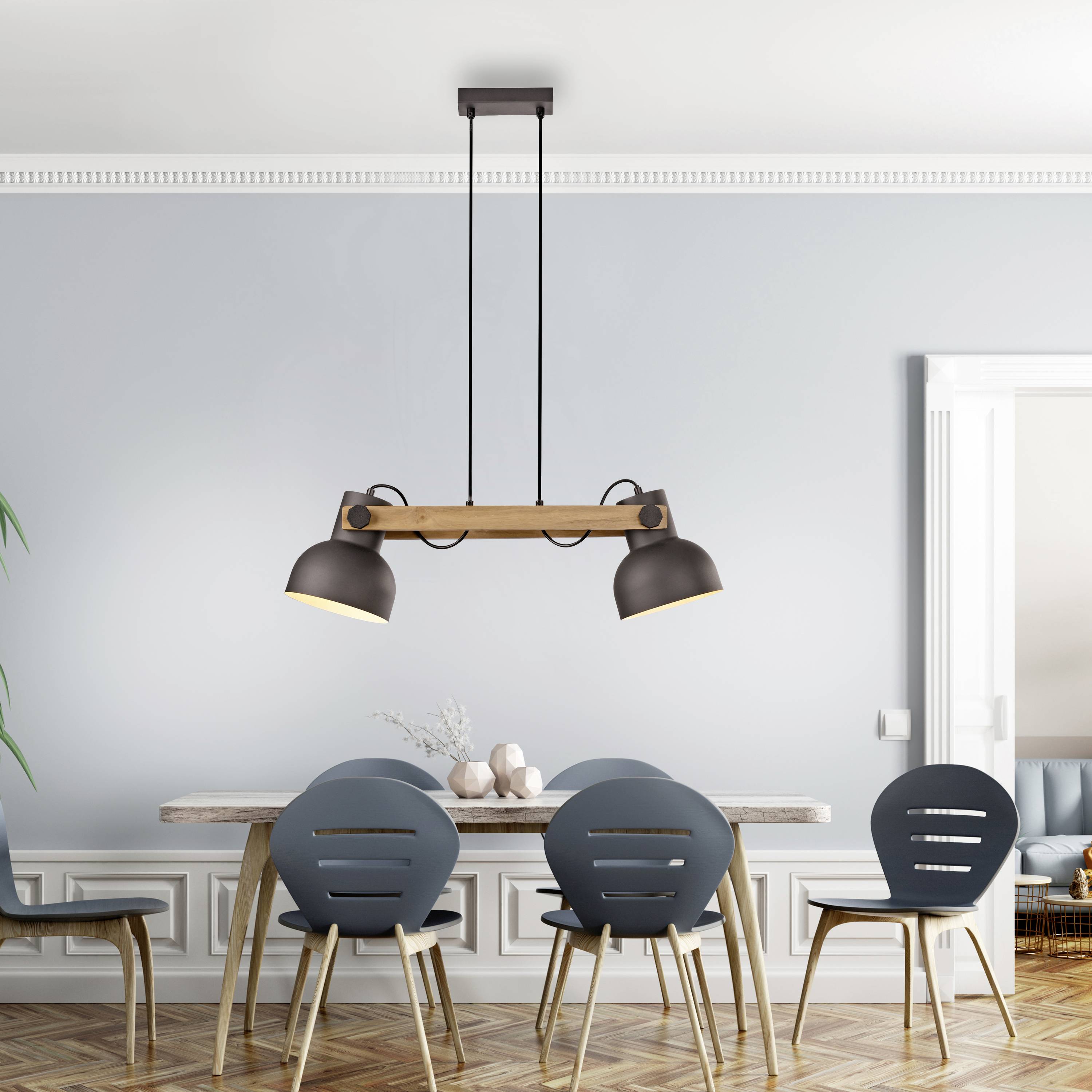 Just Light CUP 2.0 15742-18 Pendelleuchte E27 120W Schwarz