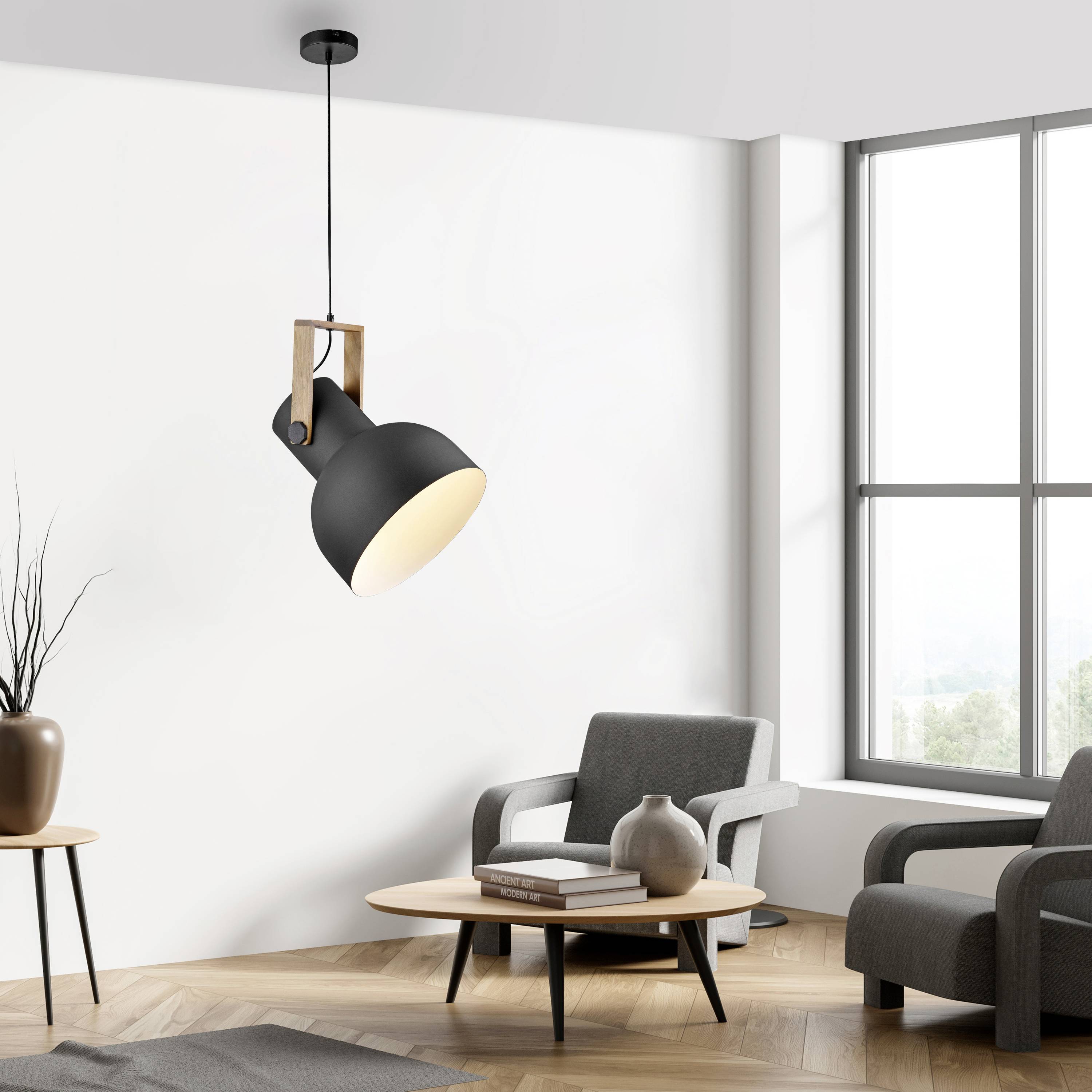 Just Light CUP 2.0 15747-18 Pendelleuchte E27 60W Schwarz