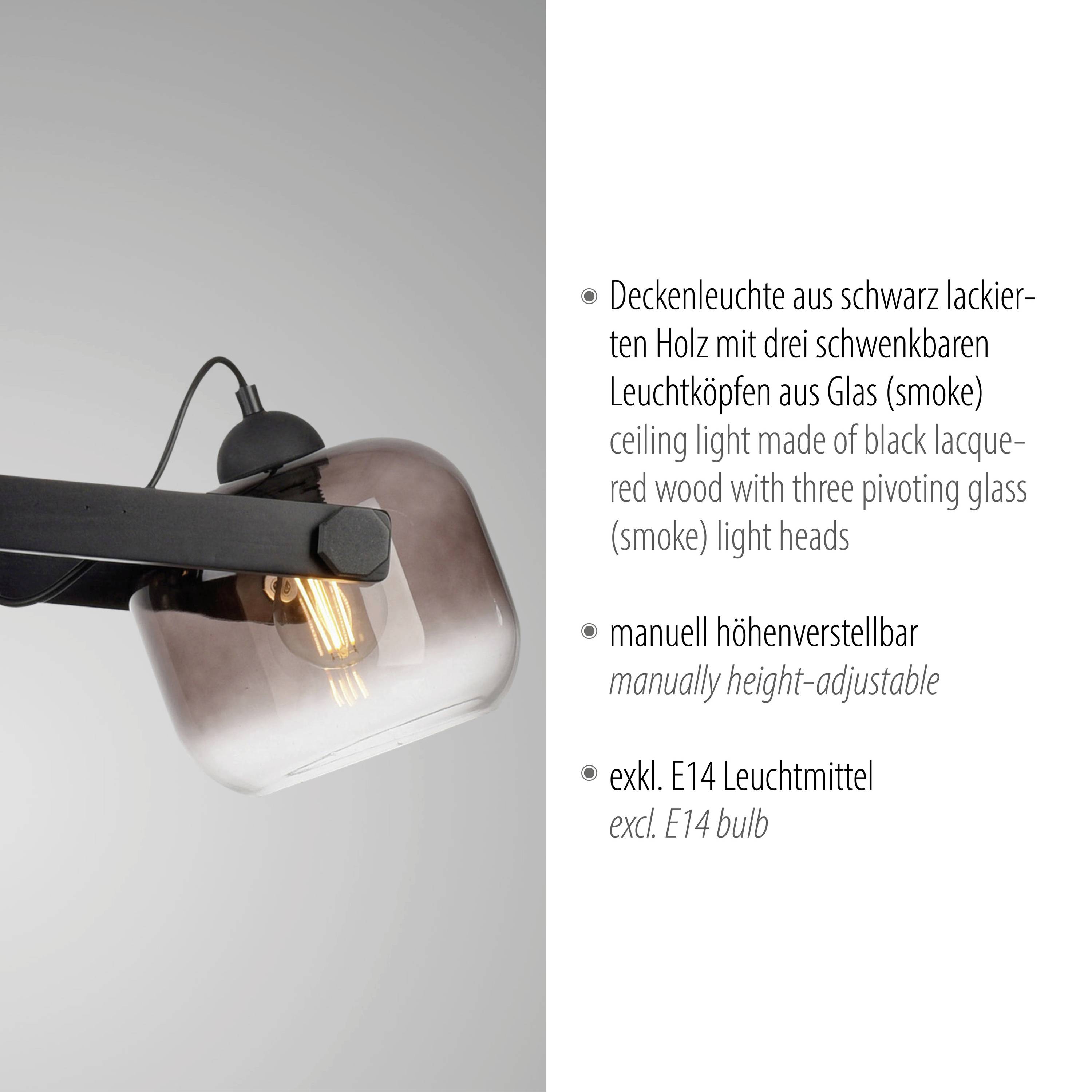 Just Light CUP 2.0 15753-18 Pendelleuchte E27 180W Schwarz