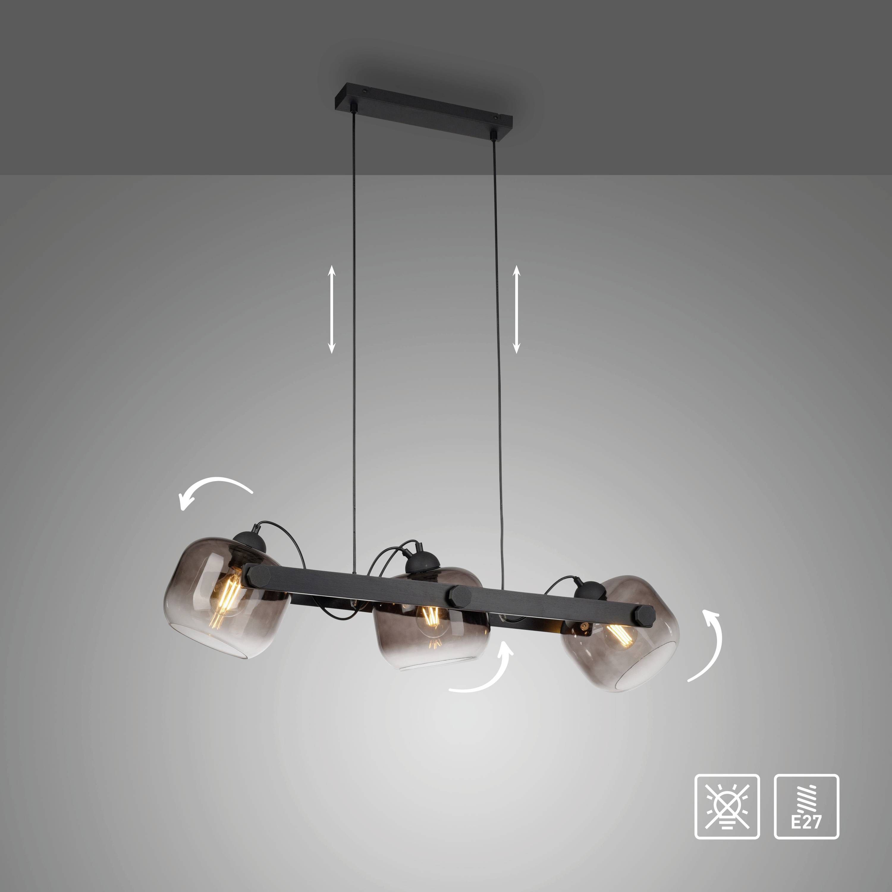 Just Light CUP 2.0 15753-18 Pendelleuchte E27 180W Schwarz