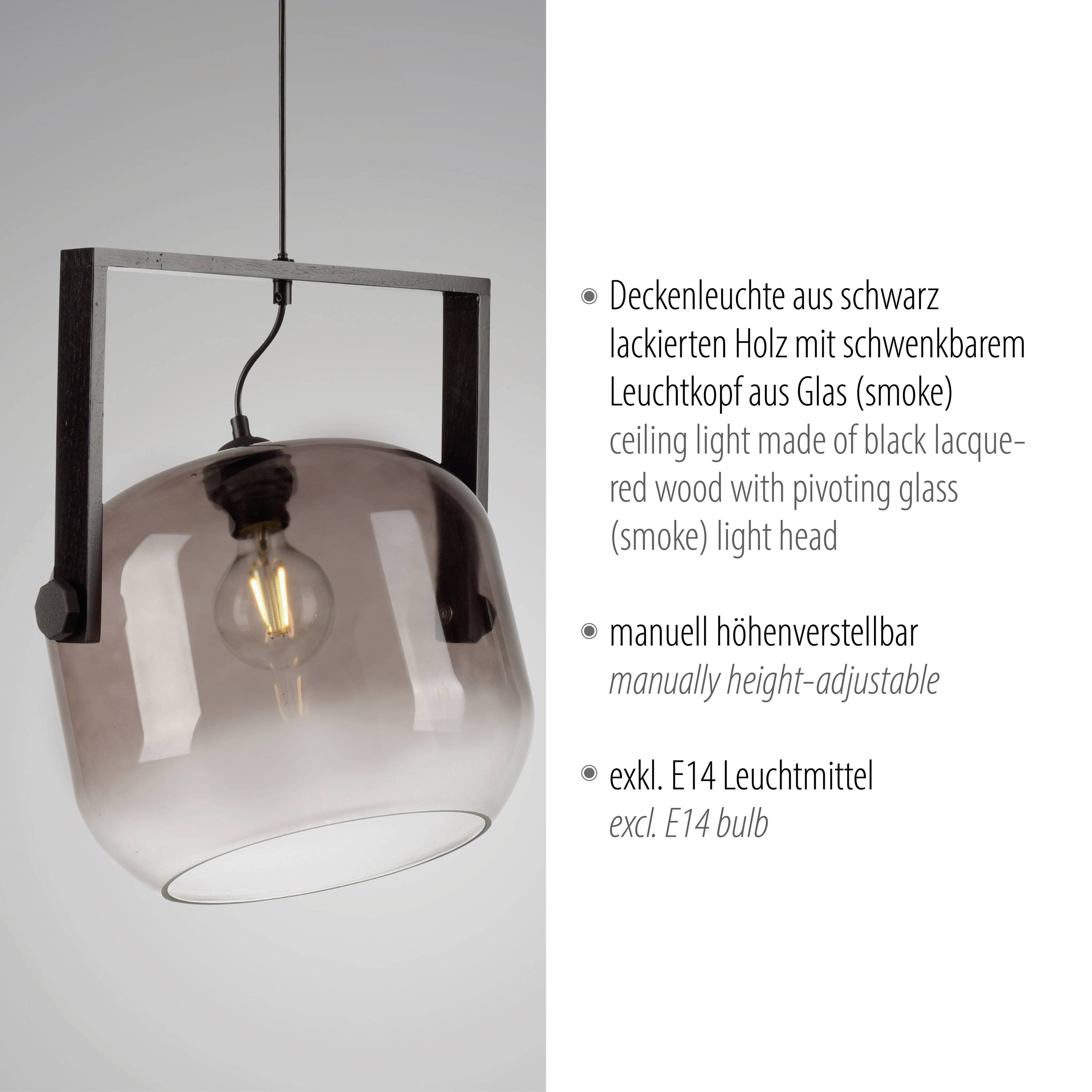 Just Light CUP 2.0 15757-18 Pendelleuchte E27 60W Schwarz