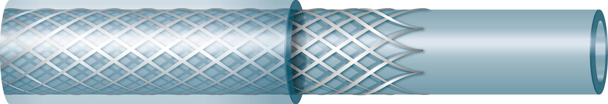 Hozelock 100-101-165 12.5mm Meterware Transparent Gewebeschlauch