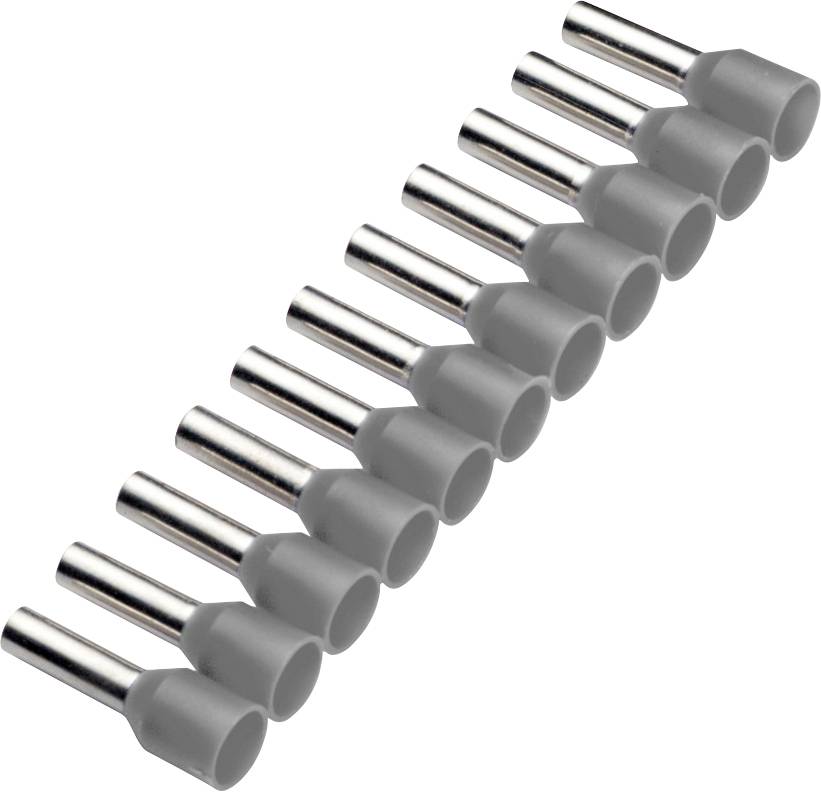 Cimco 187501 Aderendhülse 0.75mm² Teilisoliert Grau 500St.