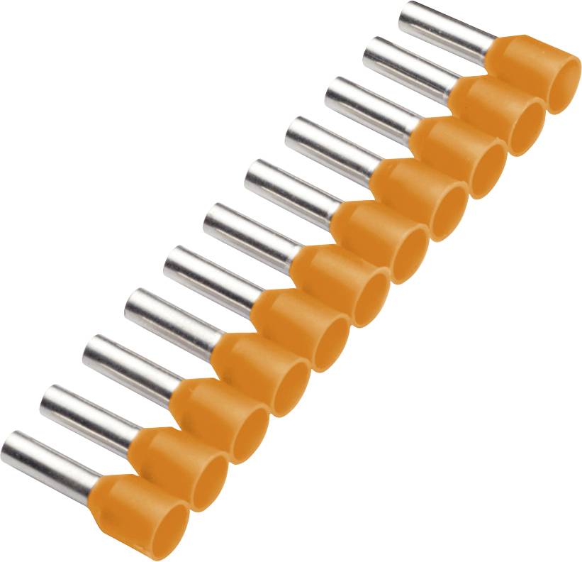 Cimco 187510 Aderendhülse 0.5mm² Teilisoliert Orange 500St.