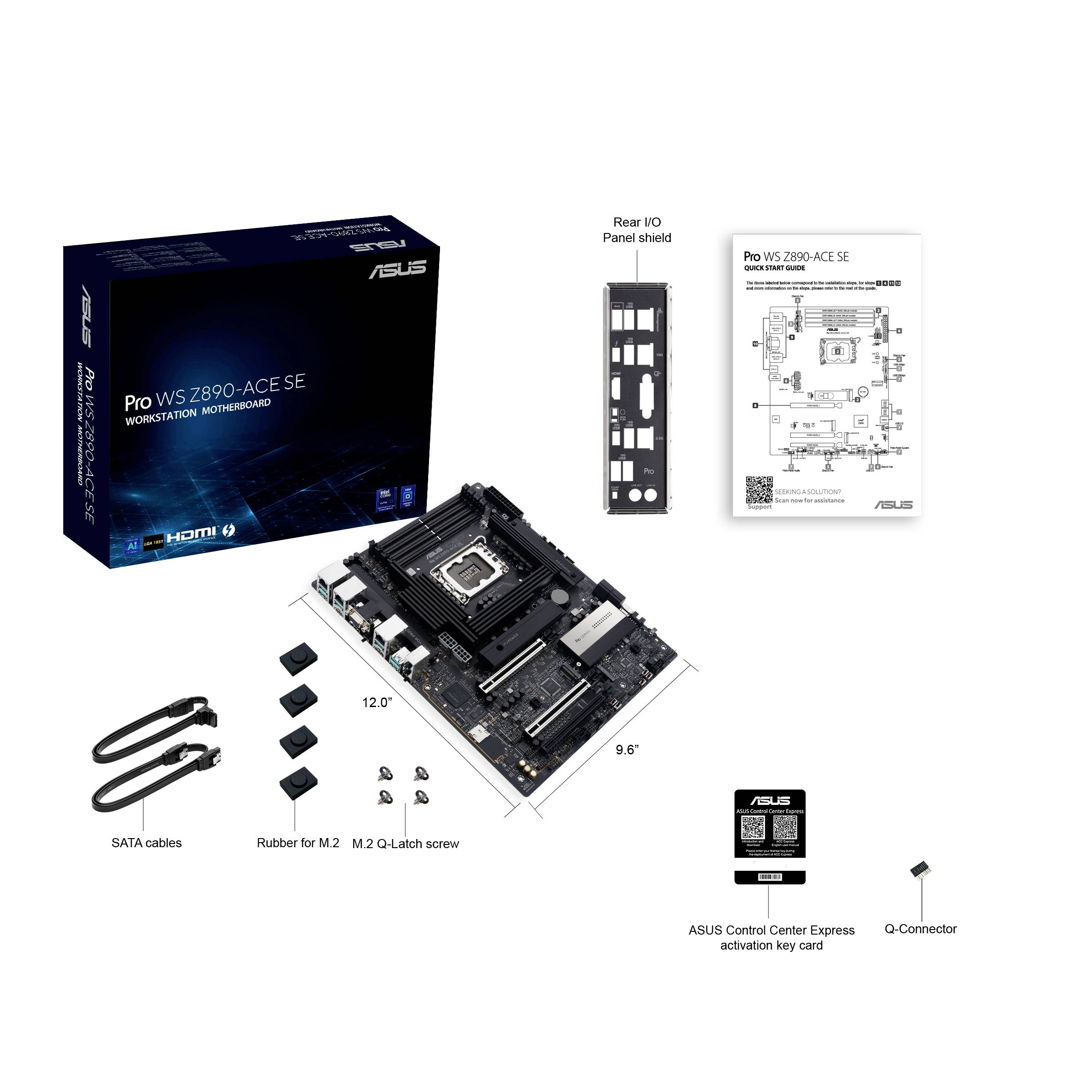 Asus PRO WS Z890-ACE SE Mainboard Sockel (PC) Intel® LGA 1851 Formfaktor (Details) ATX Mainboard-Chipsatz Intel® Z890