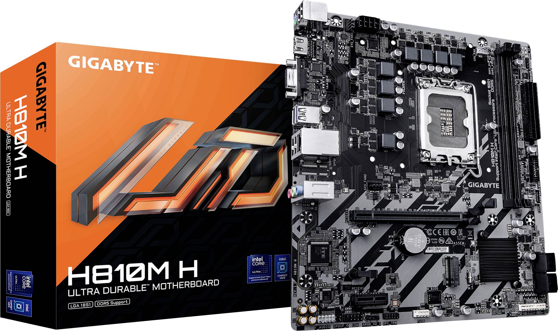 Gigabyte GA-H810M H Mainboard Sockel (PC) Intel® LGA 1851 Formfaktor (Details) Micro-ATX Mainboard-Chipsatz Intel® H810 Express