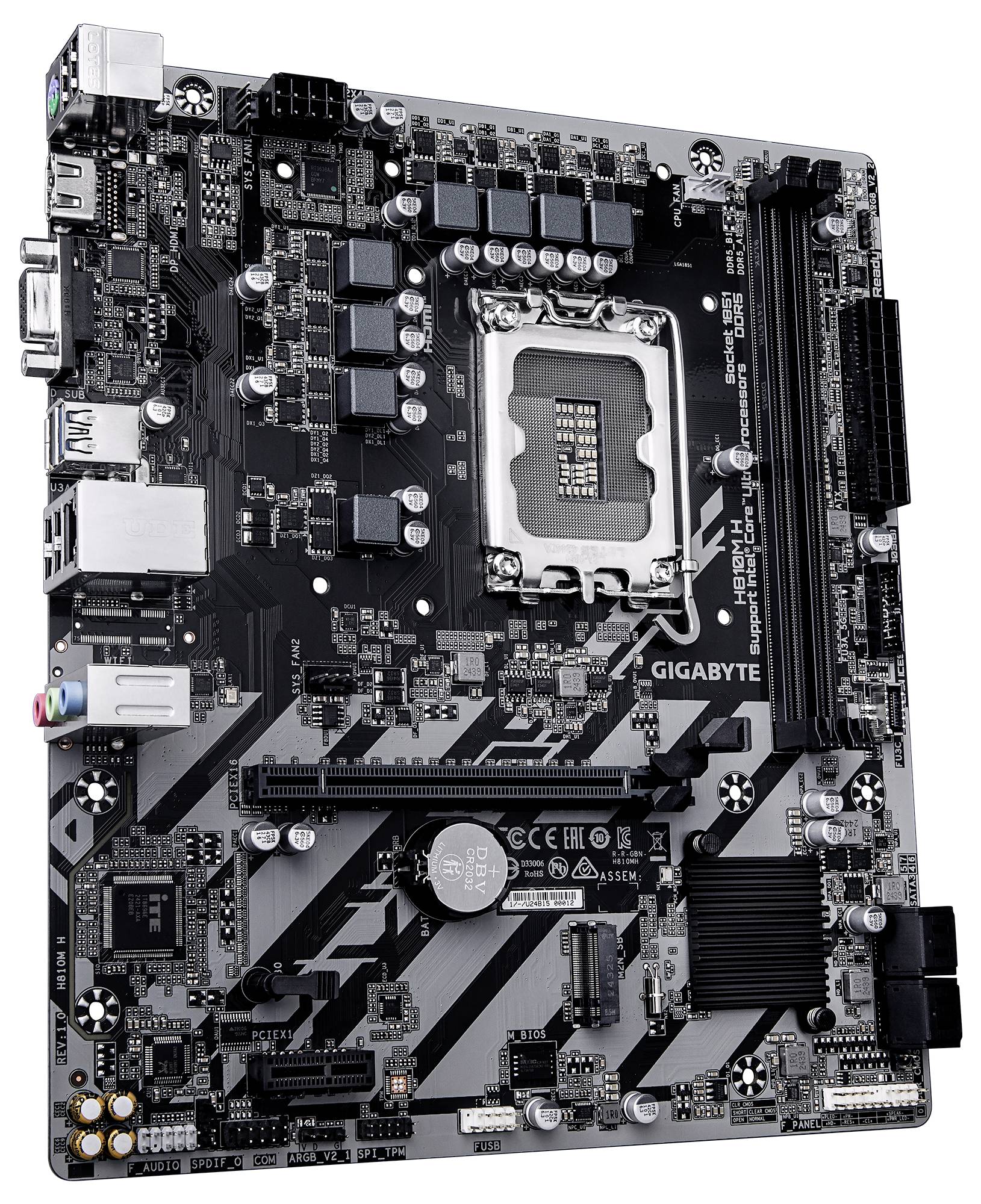 Gigabyte GA-H810M H Mainboard Sockel (PC) Intel® LGA 1851 Formfaktor (Details) Micro-ATX Mainboard-Chipsatz Intel® H810 Express