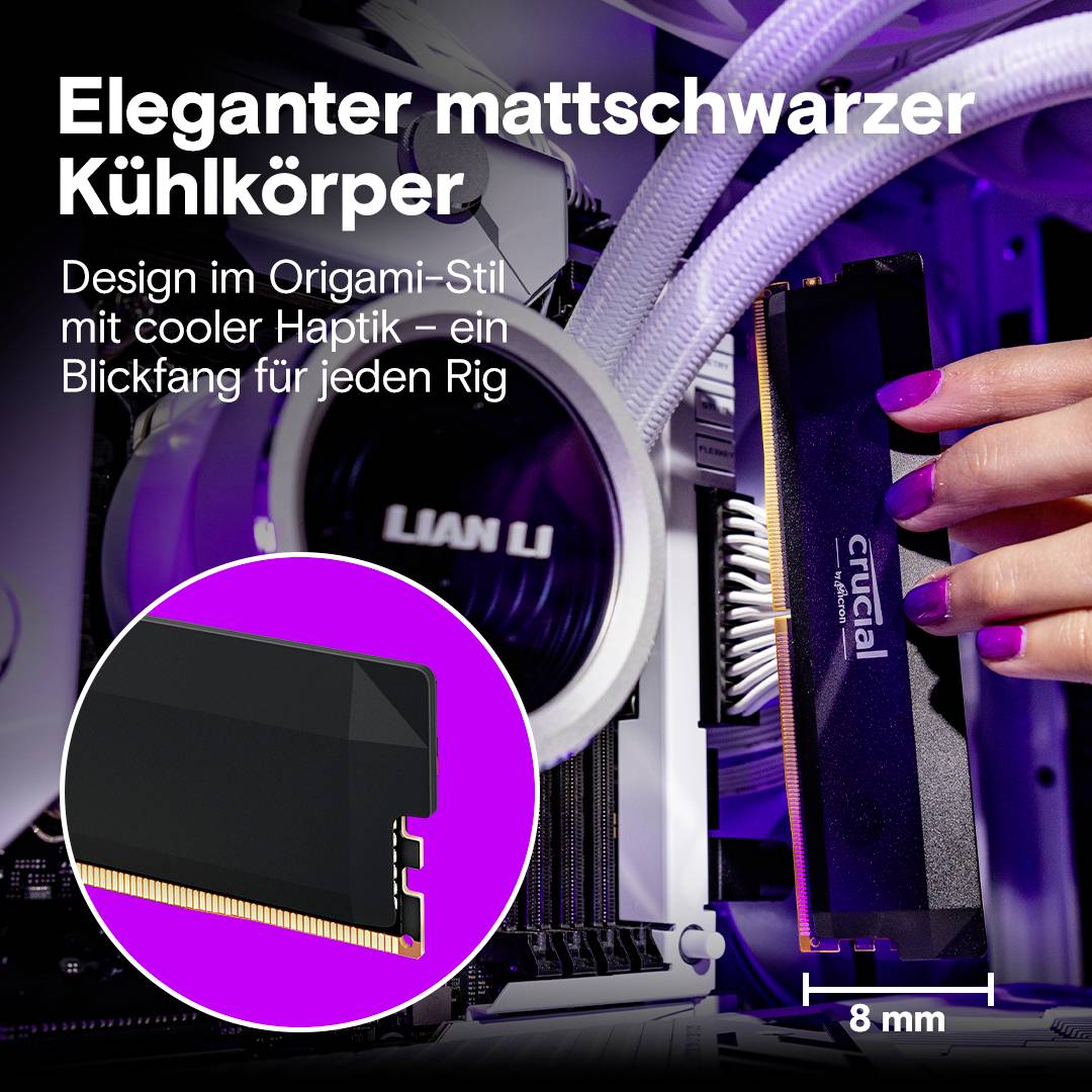 Crucial CP2K32G64C40U5B PC-Arbeitsspeicher Kit DDR5 64GB 2 x 32GB on-die ECC 3200MHz 288pin DIMM CL40 CP2K32G64C40U5B