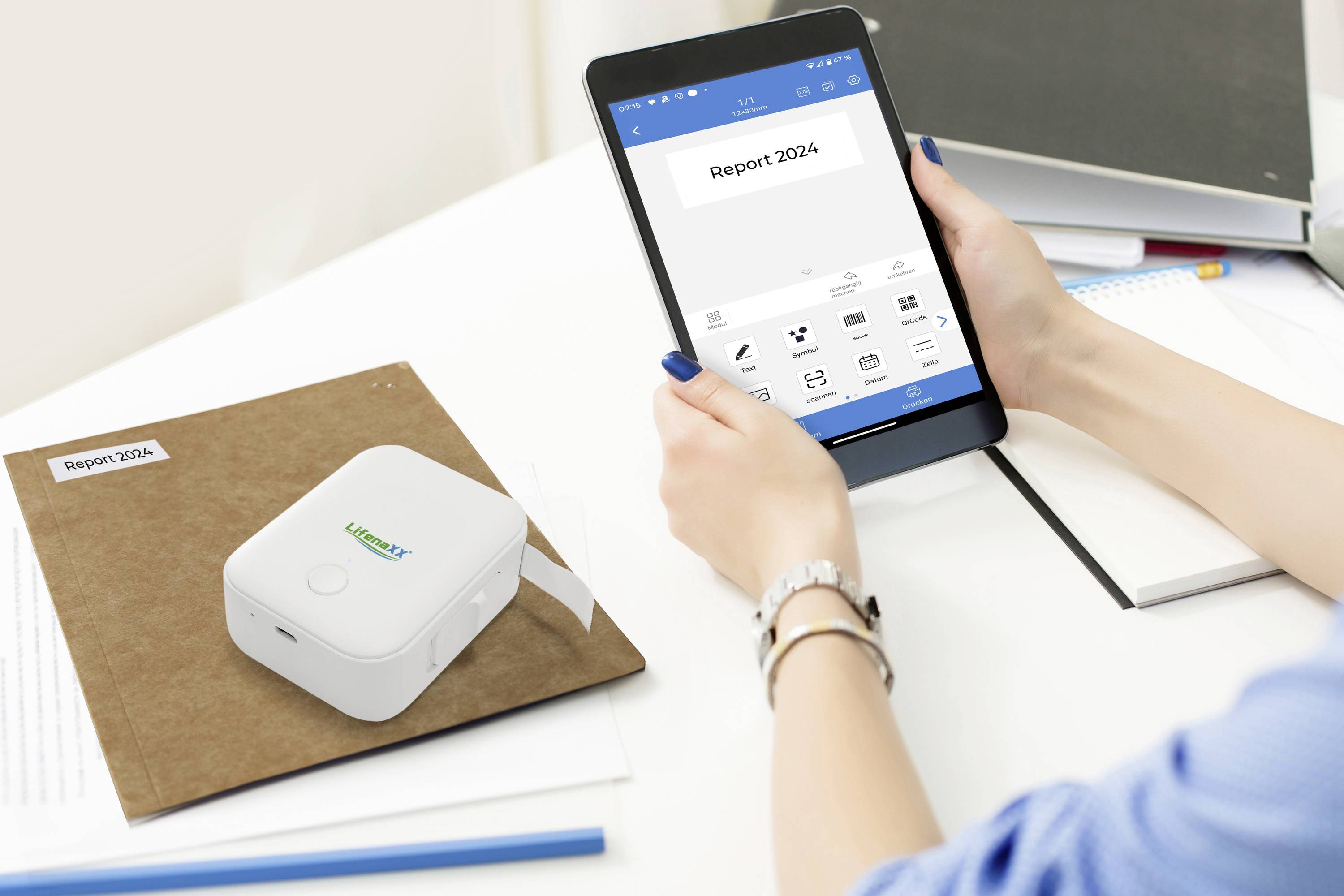 Lifenaxx LX-048 Etikettendrucker Thermotransfer Etikettenbreite (max.): 15 mm