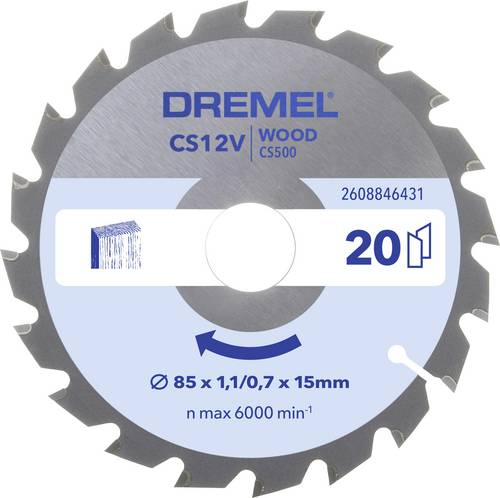Dremel Holz Kreissägeblatt 85mm CS500 2608846431​ Kreissägeblatt 1 St.