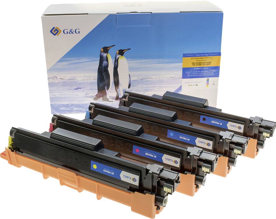 G&G Toner ersetzt Brother TN-243BK, TN-243C, TN-243M, TN-243Y Kompatibel Schwarz, Cyan, Magenta, Ge