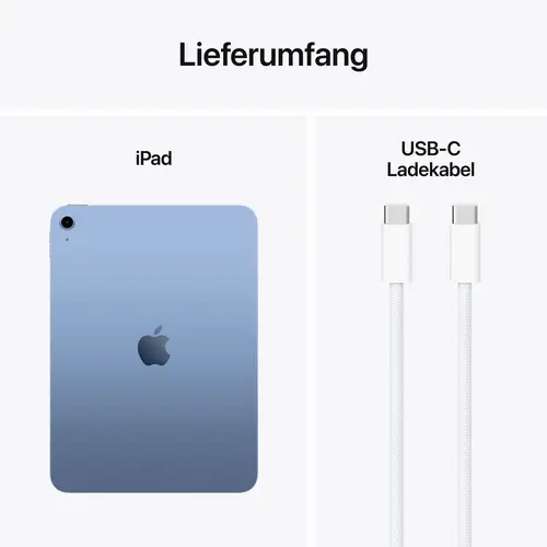 Apple iPad 10.9 (A16, 2025) WiFi 128GB Blau 27.9cm (11 Zoll) A16 Apple iPad 10.9 (A16, 2025) WiFi 128GB Blau 27.9cm (11 Zoll) A16