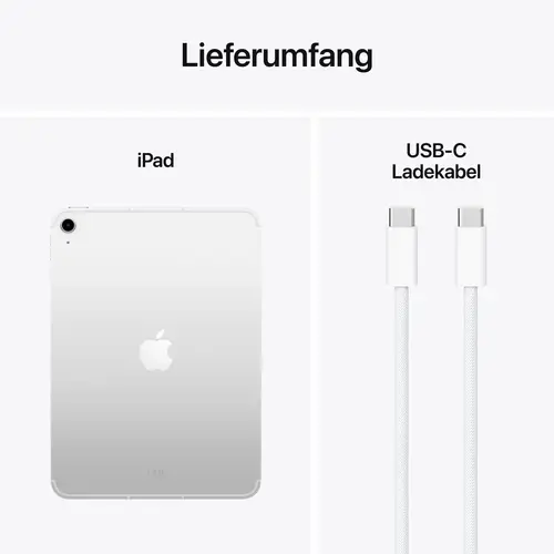 Apple iPad 10.9 (A16, 2025) WiFi + Cellular 128GB Silber 27.9cm (11 Zoll) A16 Apple iPad 10.9 (A16, 2025) WiFi + Cellular 128GB Silber 27.9cm (11 Zoll) A16