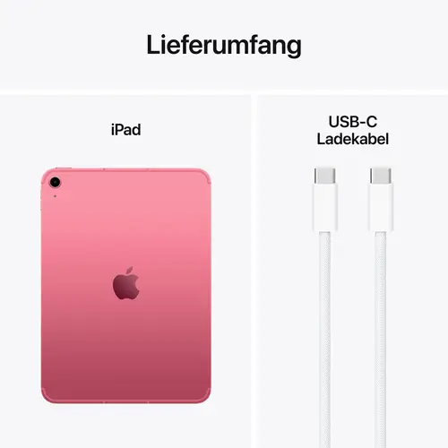 Apple iPad 10.9 (A16, 2025) WiFi + Cellular 128GB Pink 27.9cm (11 Zoll) A16 Apple iPad 10.9 (A16, 2025) WiFi + Cellular 128GB Pink 27.9cm (11 Zoll) A16