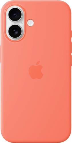 Apple Silikon Case Silikon Case iPhone 16 Mandarine Induktives Laden, MagSafe kompatibel, Stoßfest