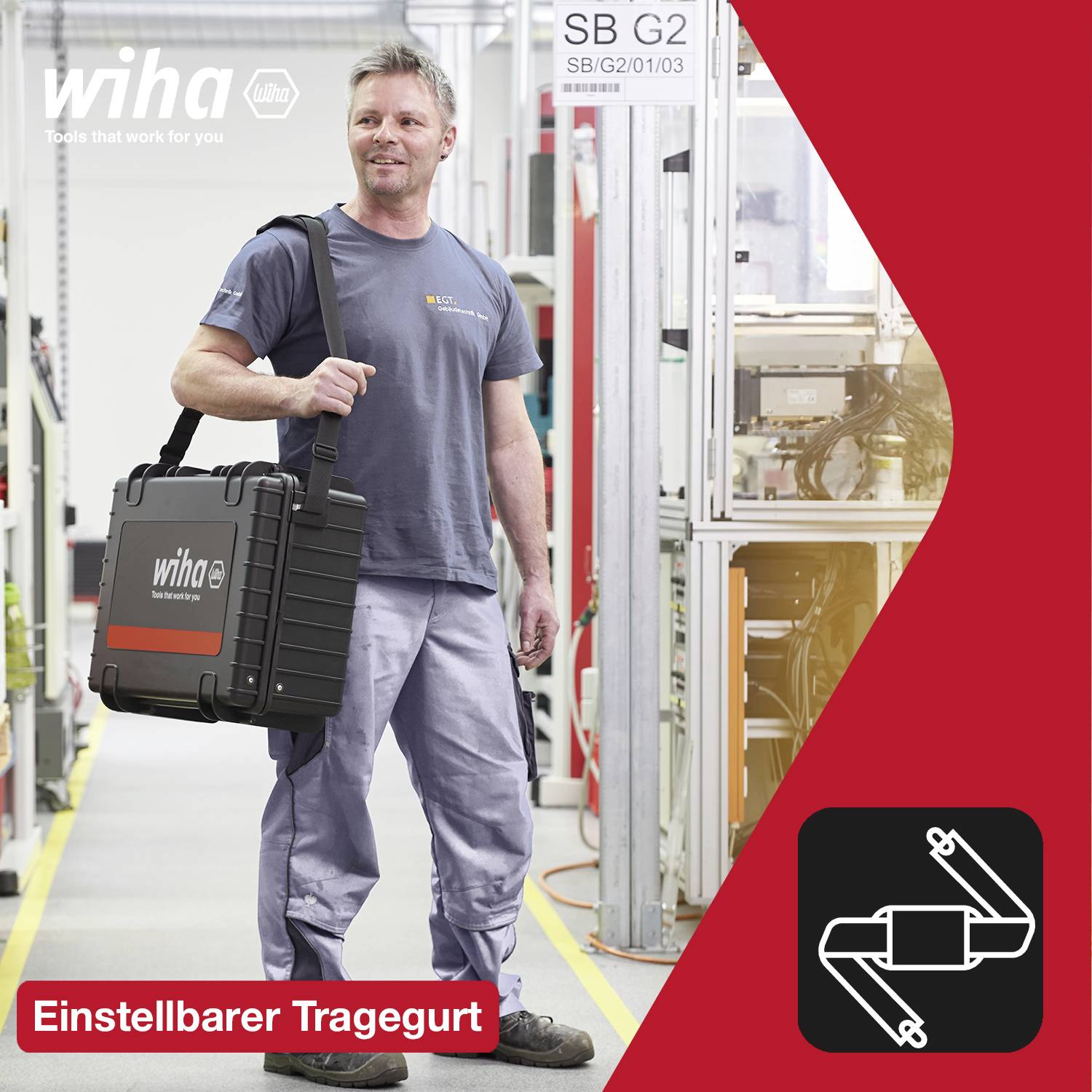Wiha XL 2 46816 Elektriker, Handwerker, Lehrlinge, Profi, VDE Werkzeugkoffer bestückt 41teilig