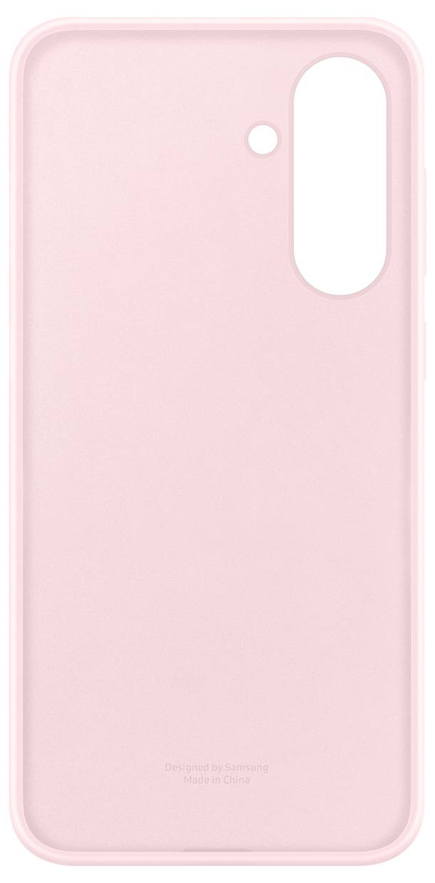 Eine rosa Handyhülle mit Aussparung für Kamera und Blitz, schlichtes Design, keine sichtbaren Verzierungen oder Markenlogos.