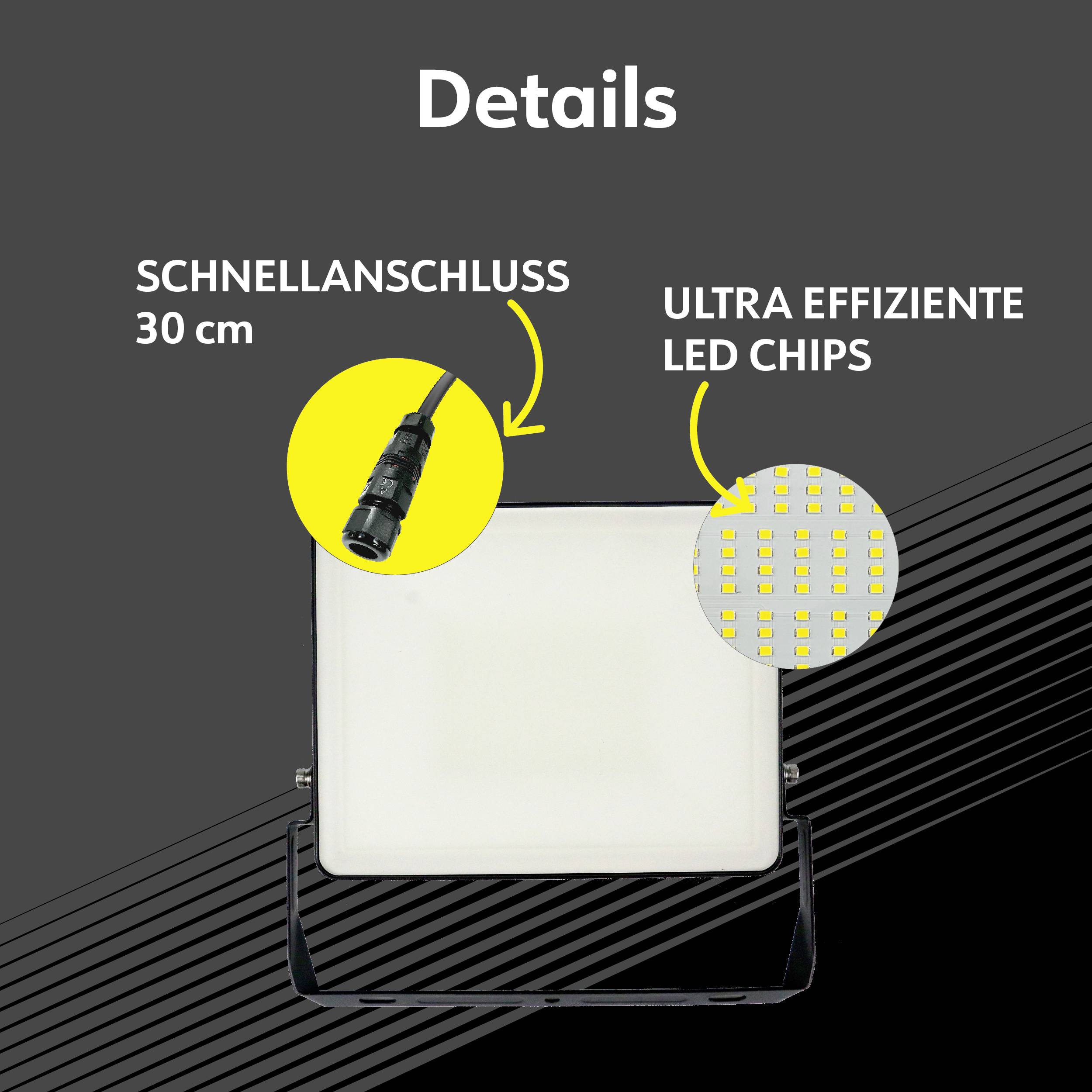 Müller-Licht Miami 21600062 LED-Außenstrahler 50W Leuchtfarben: Neutralweiß