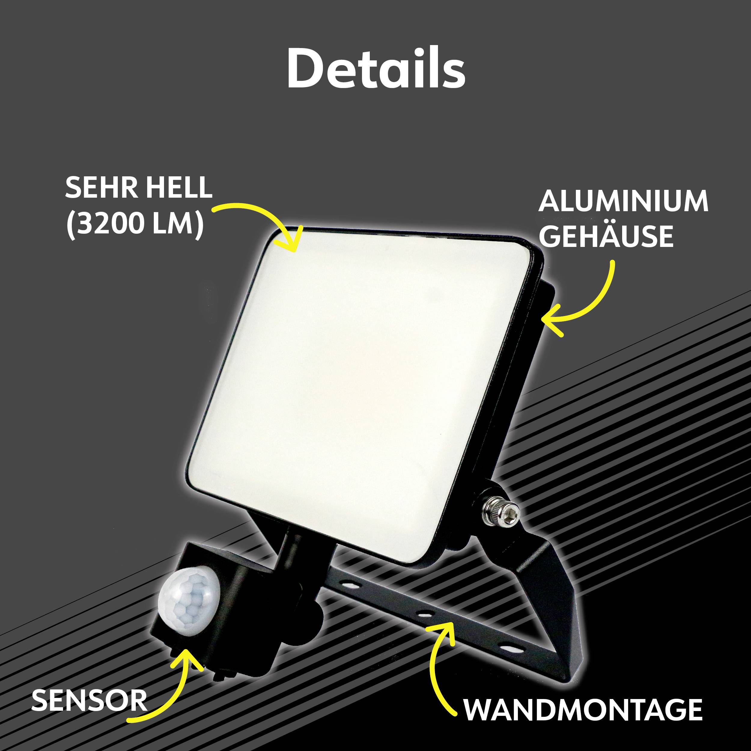 Müller-Licht Miami 21600063 LED-Außenstrahler 20 W Leuchtfarben: Neutralweiß