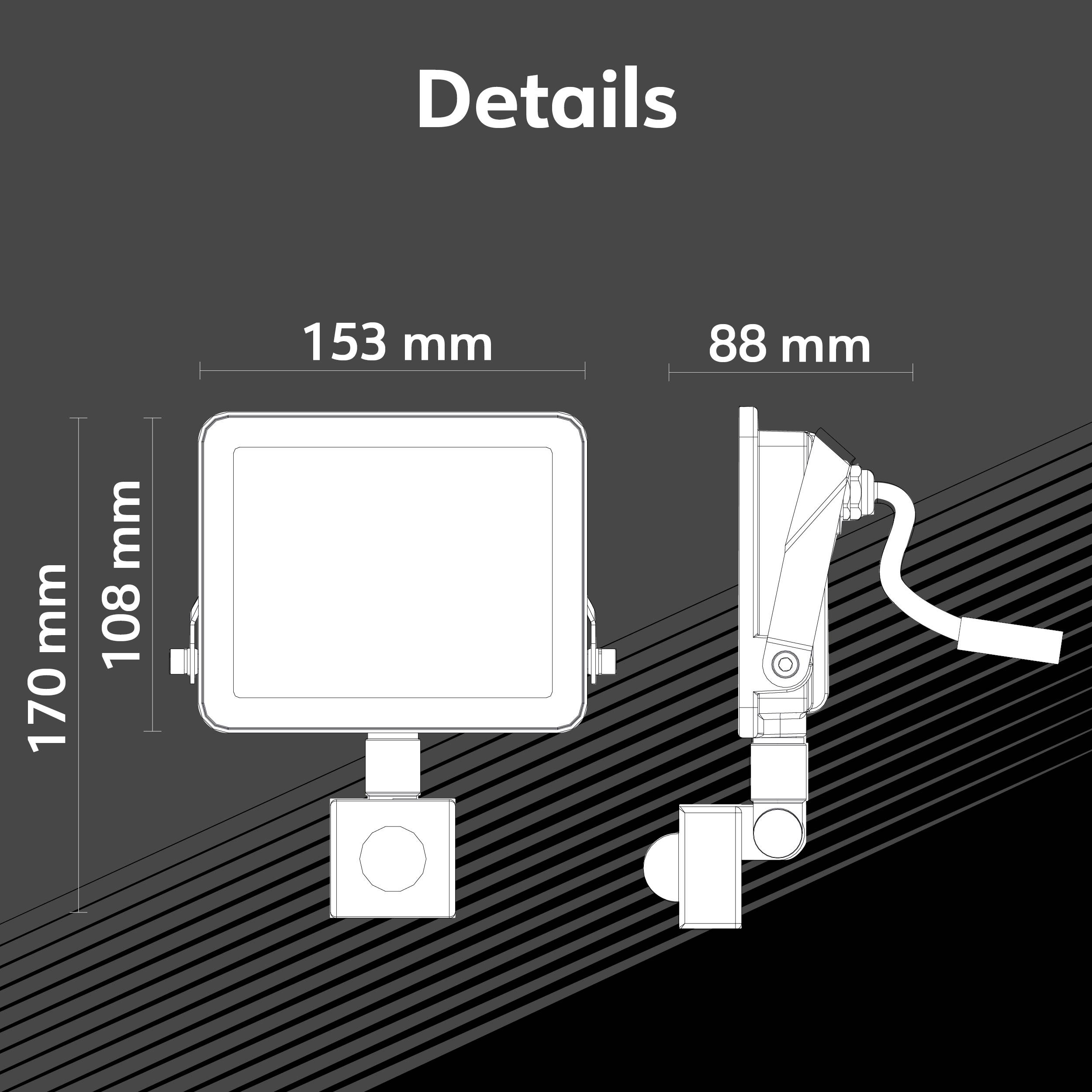 Müller-Licht Miami 21600063 LED-Außenstrahler 20 W Leuchtfarben: Neutralweiß