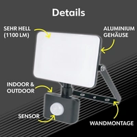Müller-Licht Orlando 21600070 LED-Außenstrahler mit Bewegungsmelder 10 W Leuchtfarben: Neutralweiß Müller-Licht Orlando 21600070 LED-Außenstrahler mit Bewegungsmelder 10 W Leuchtfarben: Neutralweiß