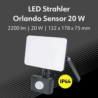 Müller-Licht Orlando 21600072 LED-Außenstrahler mit Bewegungsmelder 20 W Leuchtfarben: Neutralweiß Müller-Licht Orlando 21600072 LED-Außenstrahler mit Bewegungsmelder 20 W Leuchtfarben: Neutralweiß