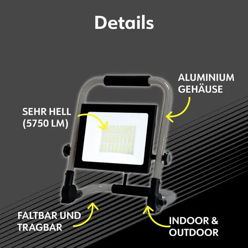 Müller-Licht Denver LED-Baustrahler 50W 5750lm Neutralweiß 21600054 Müller-Licht Denver LED-Baustrahler 50W 5750lm Neutralweiß 21600054