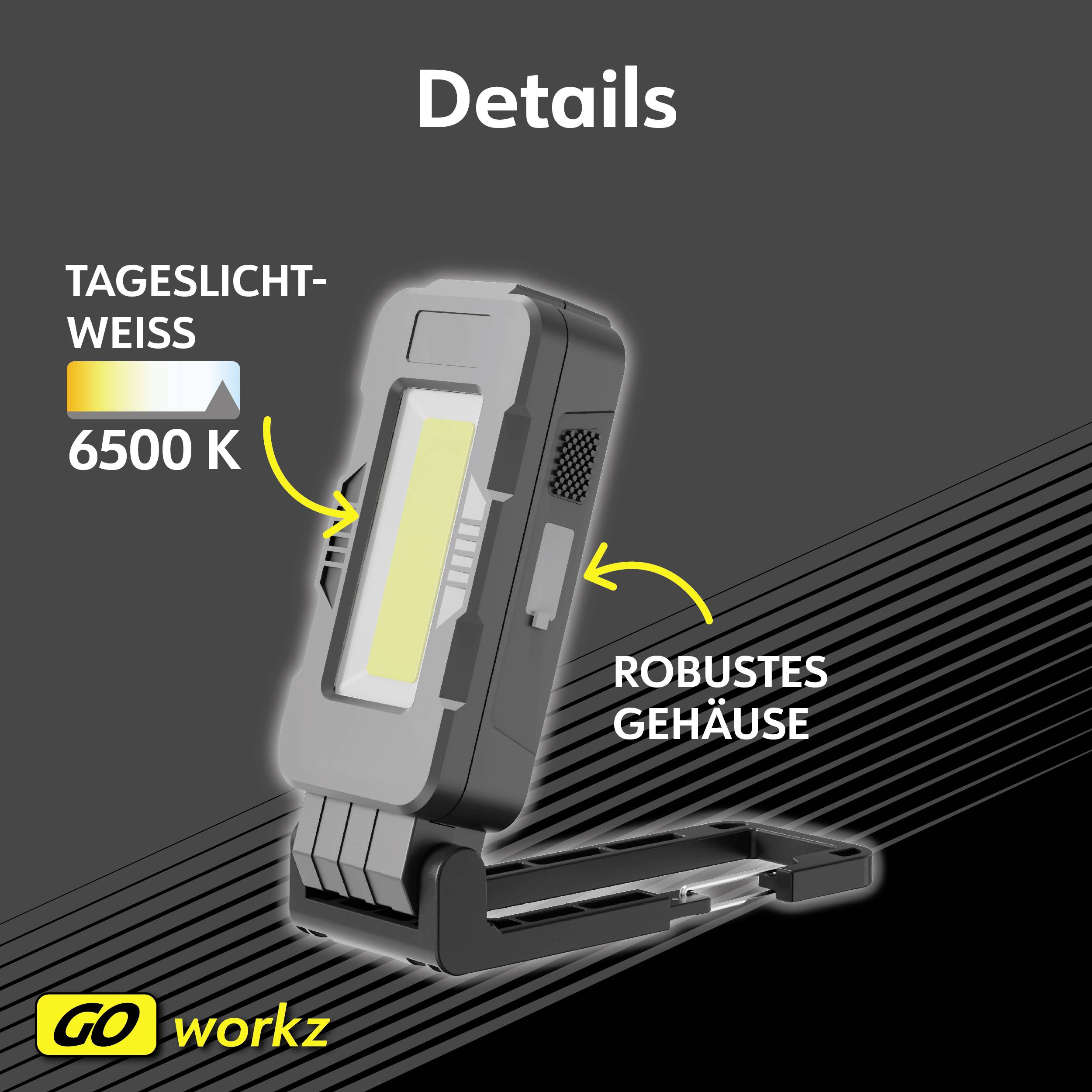 Müller-Licht 27700068 WL3 LED Arbeitsleuchte akkubetrieben 8W 350lm Anzahl mitgelieferte Akkus 1