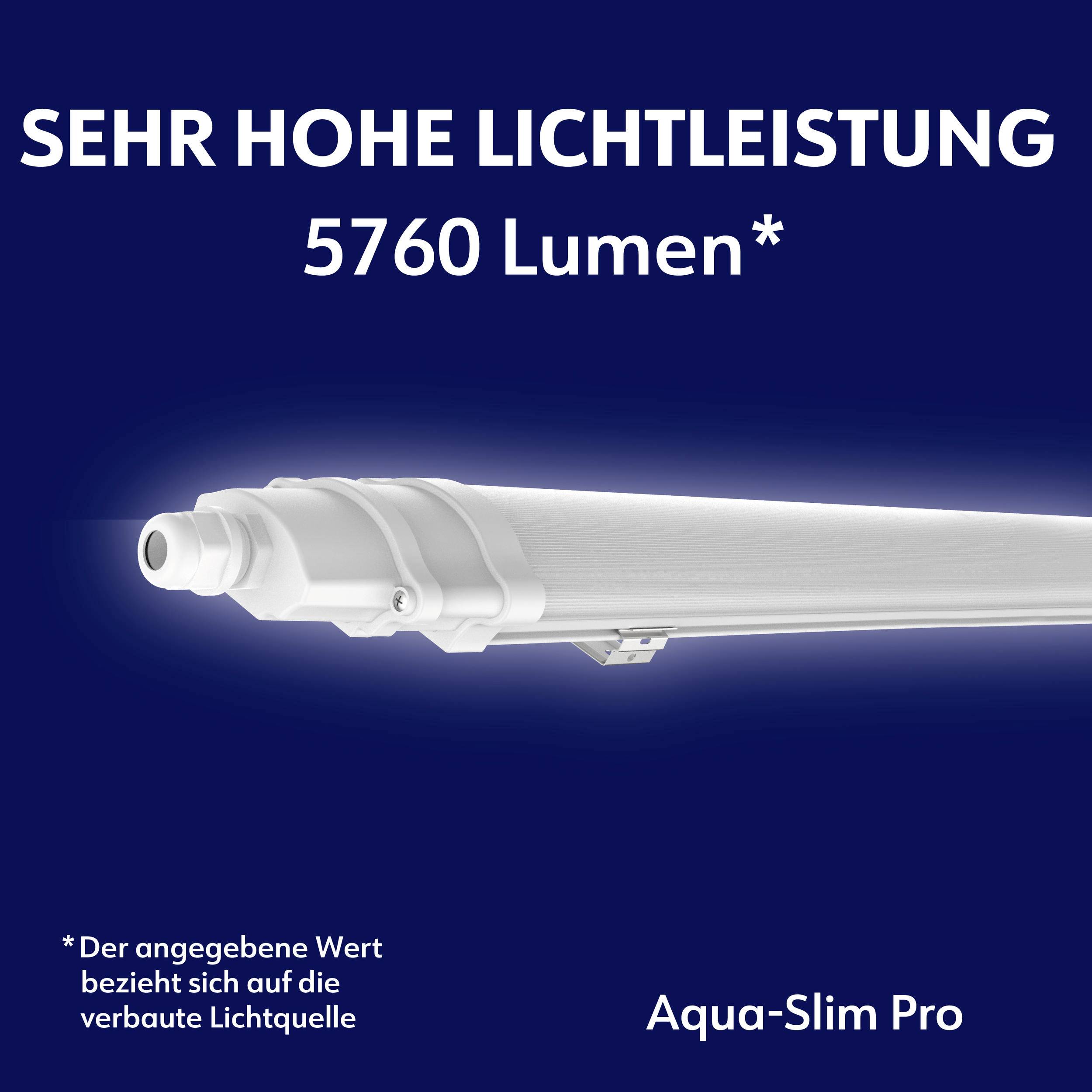 Müller-Licht 21000154 Aqua-Slim Pro 120 LED-Außendeckenleuchte LED LED fest eingebaut 36W