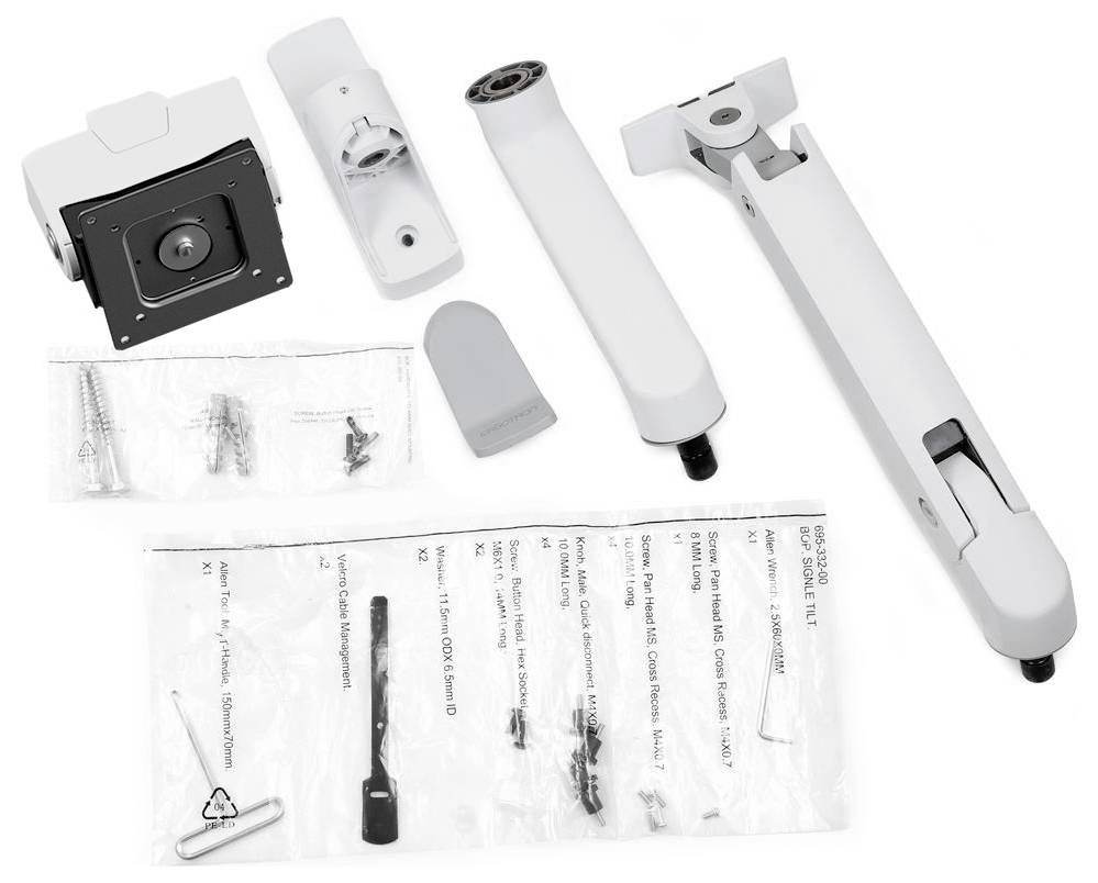 Ergotron 45-694-216 TV-Wandhalterung 144,8cm (57") Höhenverstellbar, Neigbar