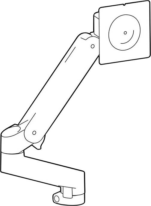 Ergotron 98-734-293 Befestigungskit 86,4 cm (34") Drehbar, Neigbar, Schwenkbar, Höhenverstellbar