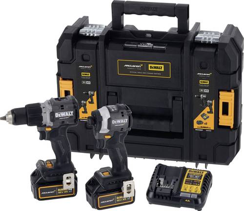 DEWALT McLaren DCD85M u. DCF85M 2-Gang-Akku-Schlagbohrschrauber, Akku-Schlagschrauber inkl. 2. Akku,