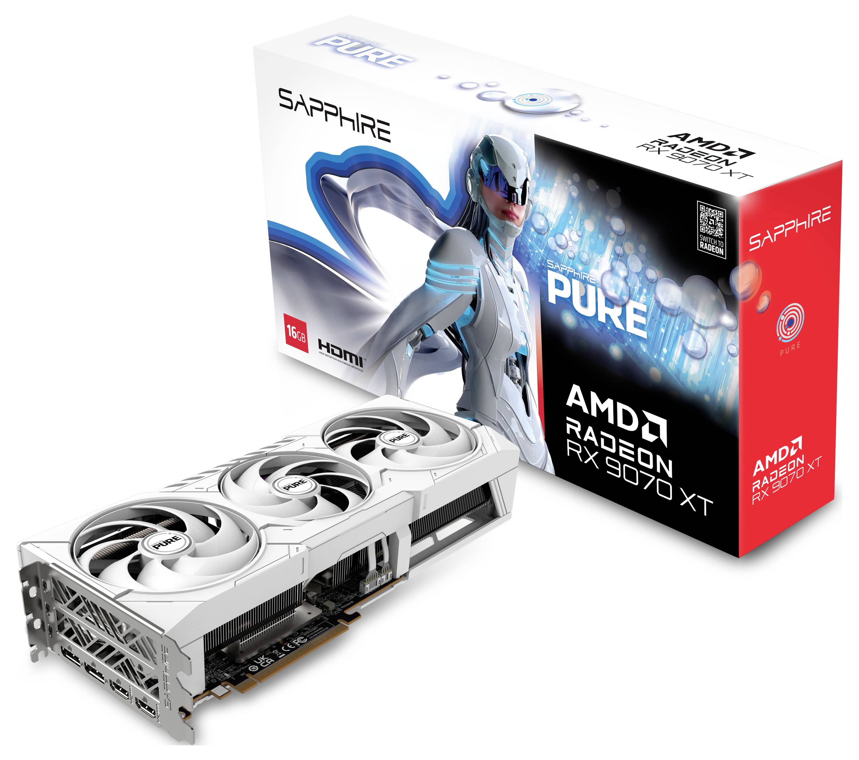 Sapphire Grafikkarte AMD Radeon RX 9070XT RX9070XT GAMING OC 16 16 MB GDDR6-RAM PCIe x16 PCIe 5.0 x
