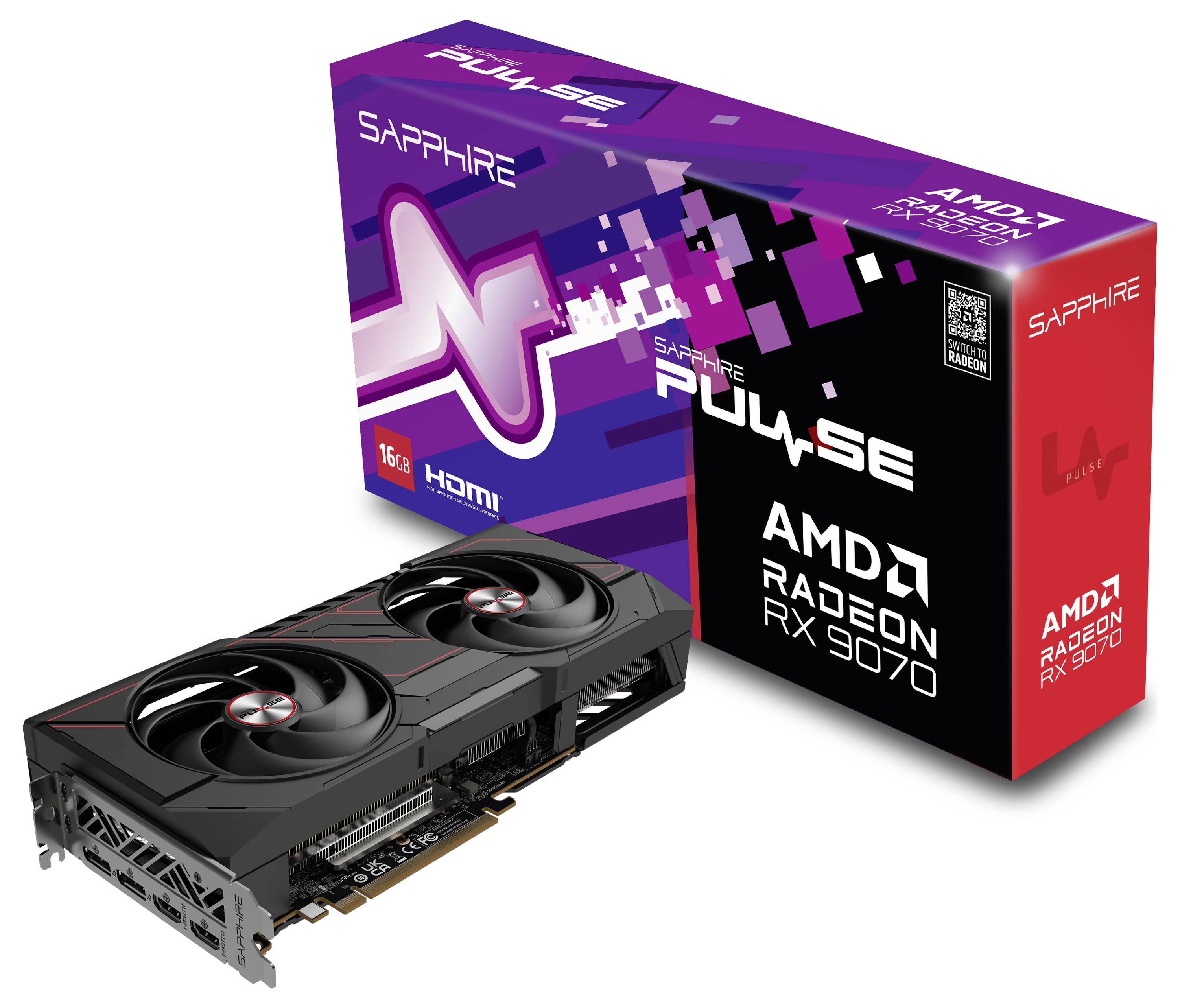 Sapphire Grafikkarte AMD Radeon RX 9070 Radeon RX 9070 16 GB GDDR6-VRAM PCIe x16 HDMI® 2.1, DisplayPort 2.1