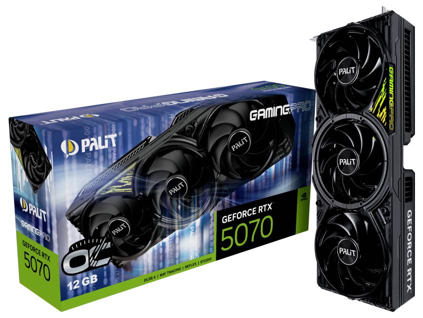 Palit Grafikkarte Nvidia GeForce RTX 5070 GamingPro OC 12 GB GDDR7-RAM HDMI® 2.1, DisplayPort 2.1