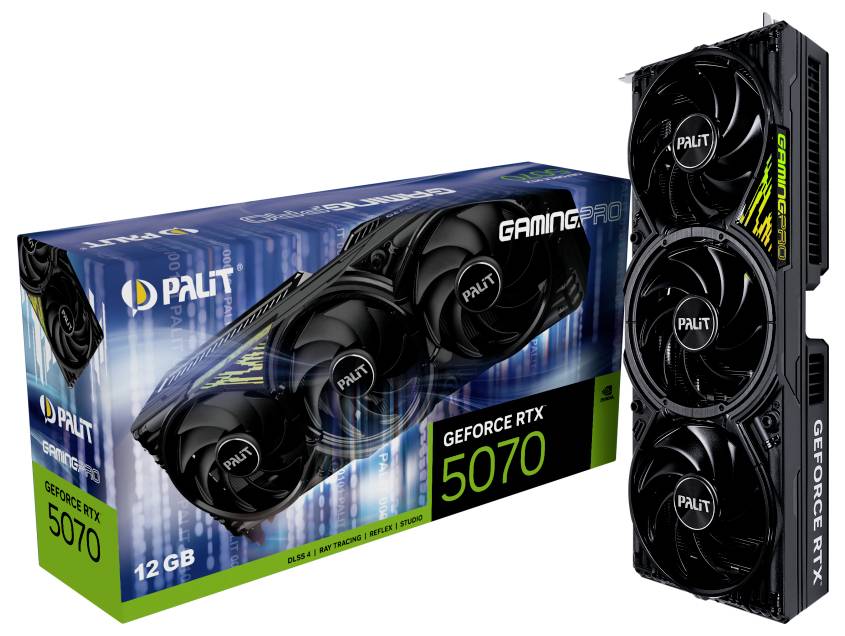 Palit Grafikkarte Nvidia GeForce RTX 5070 GeForce RTX 5070 GamingPro 12 GB GDDR7-RAM HDMI® 2.1, DisplayPort 2.1