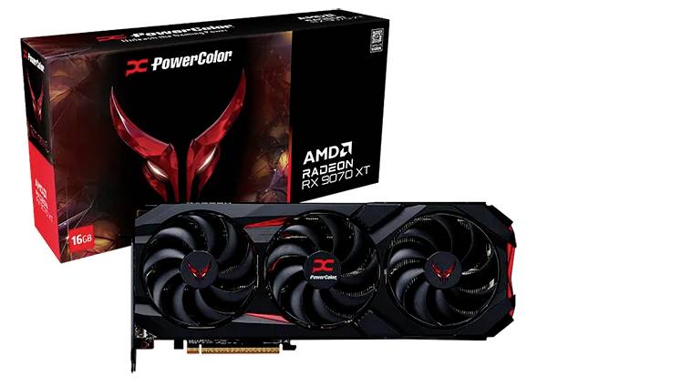 Powercolor Grafikkarte AMD Radeon RX 9070XT RX 9070 XT 16GB Red Devil OC 16 GB GDDR6-VRAM PCIe x16 HDMI® 2.1, DisplayPort 2.1