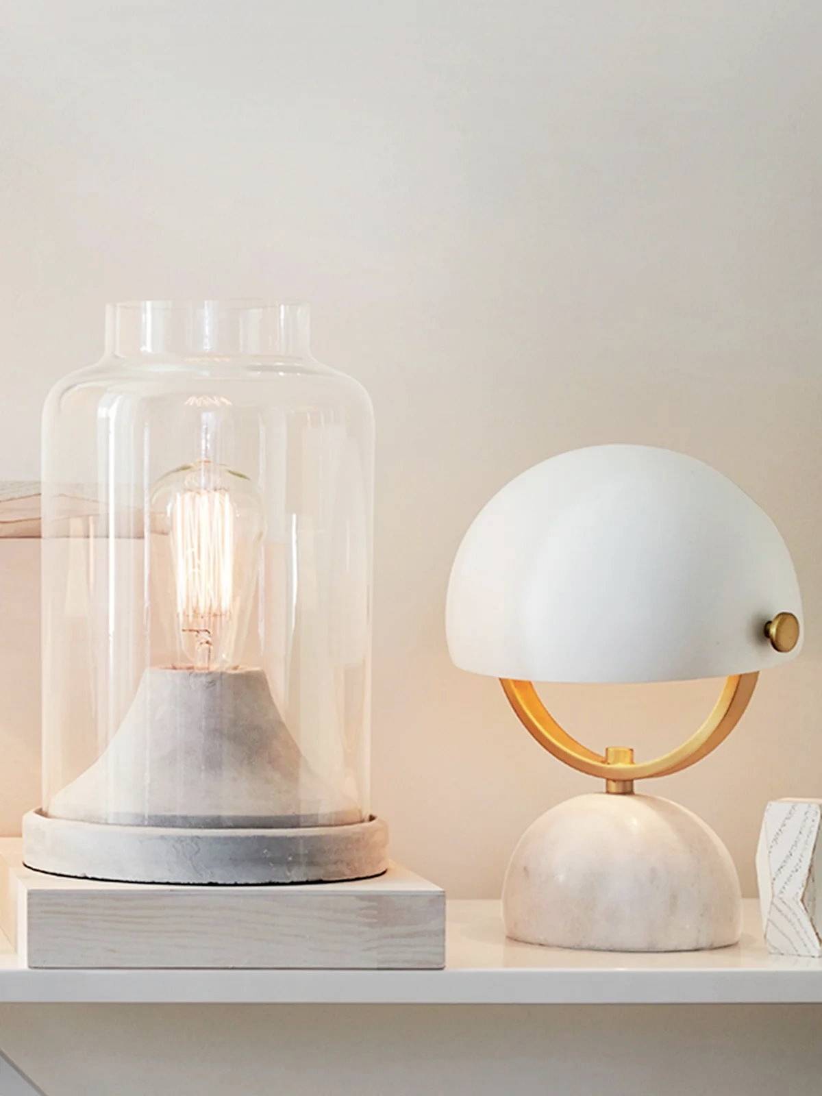 Lucci Lowe 261357 Tischlampe E14 Weiß