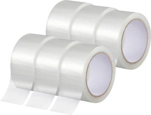 TOOLCRAFT TO-10187127 Packband Transparent (L x B) 66 m x 50 mm 6 St.
