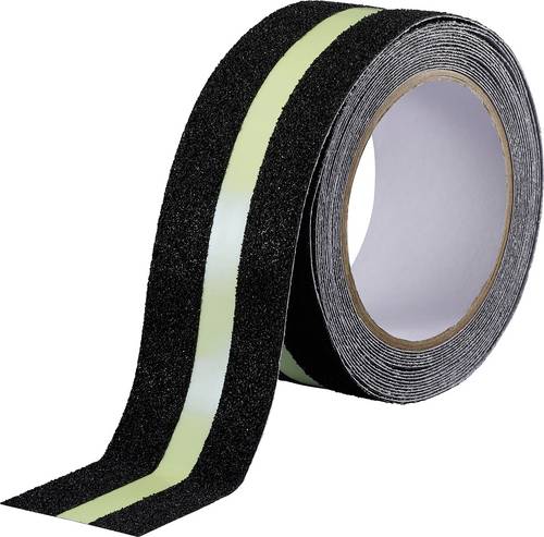 TOOLCRAFT TO-10187130 Anti-Rutschband Sugo Schwarz, Grün (L x B) 10 m x 55 mm 1 St.