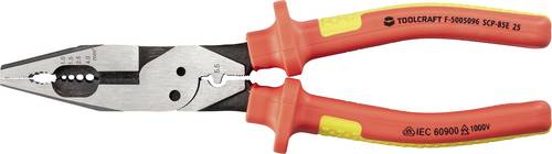 TOOLCRAFT TO-10187133 VDE Elektro-Installationszange 1.5 bis 5.26 mm²