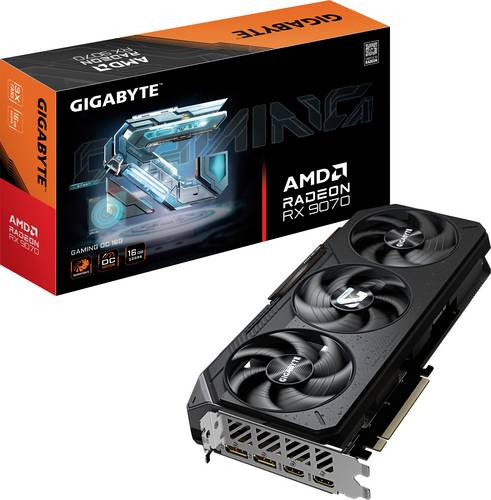 Gigabyte Grafikkarte AMD Radeon RX 9070 Radeon RX 9070 GAMING OC 16G 16 GB GDDR6-VRAM PCIe x16 HDMI�