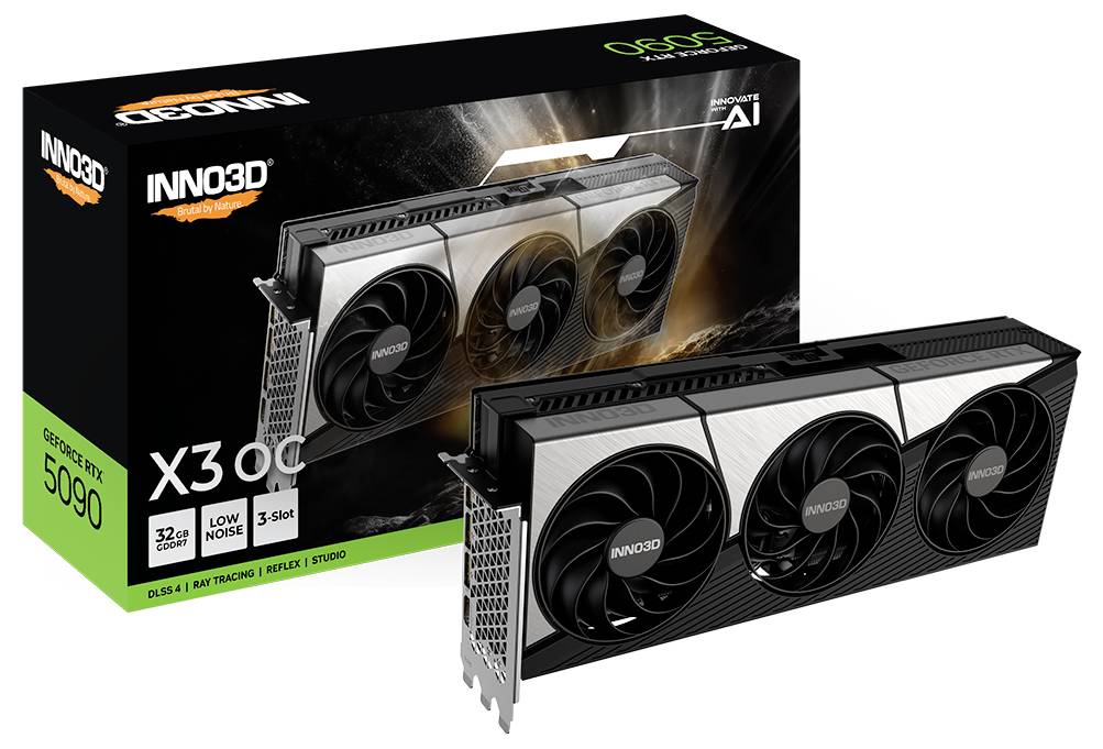 Inno 3D Grafikkarte Nvidia GeForce RTX 5090 GeForce RTX 5090 X3 OC 32 GB GDDR7-RAM PCIe x16 HDMI® 2.1, DisplayPort 2.1