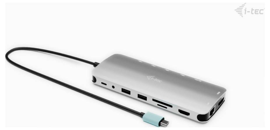i-tec USB-C® Dockingstation C31NANOTRIPLED140 inkl. Ladefunktion, USB-C® Power Delivery