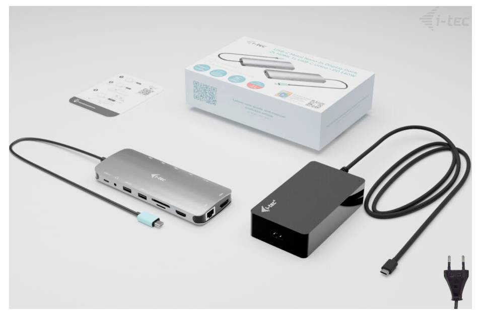 i-tec USB-C® Dockingstation C31NANOTRIPLED140 inkl. Ladefunktion, USB-C® Power Delivery