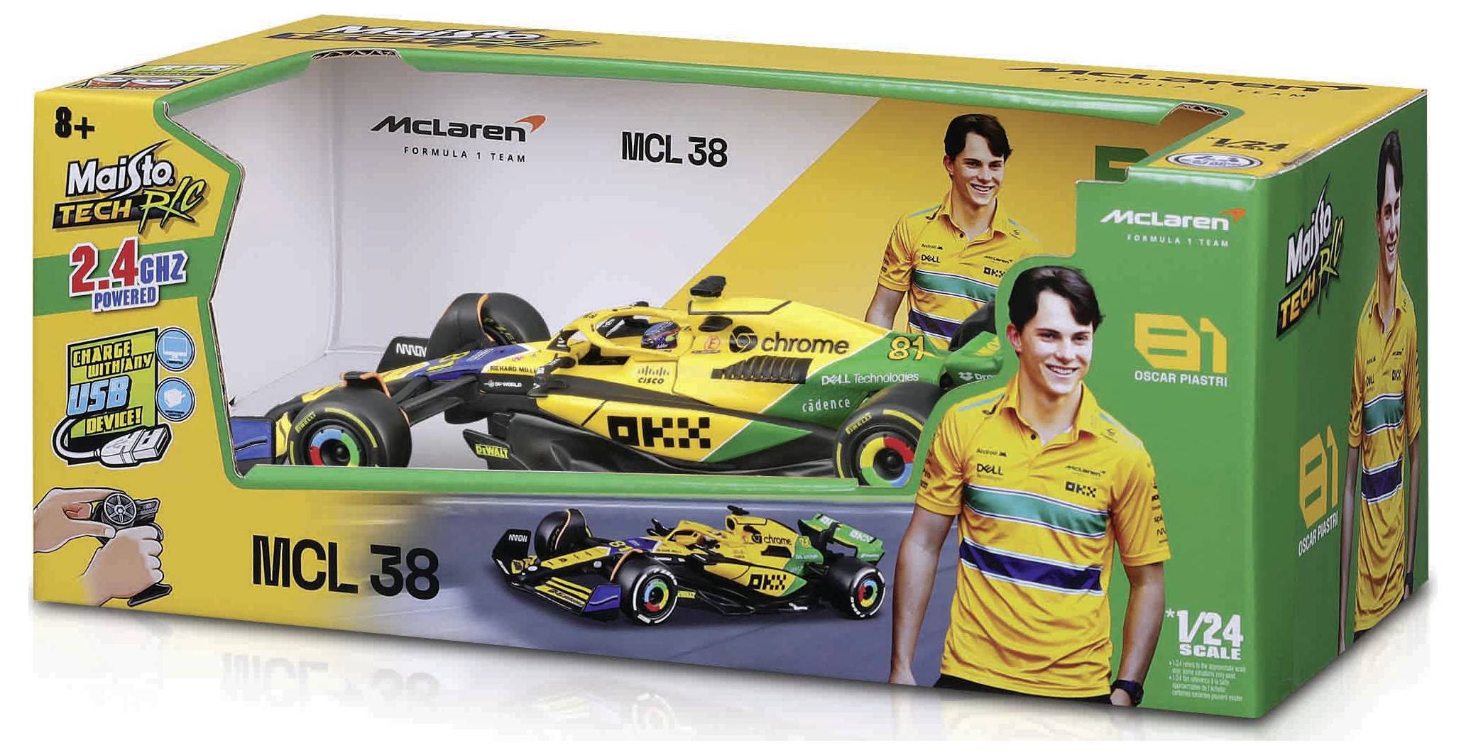 MaistoTech 582359P F1 McLaren MCL38 ´24 Monaco Version #81 Piastri 1:24 RC Einsteiger Modellauto Elektro Rennwagen