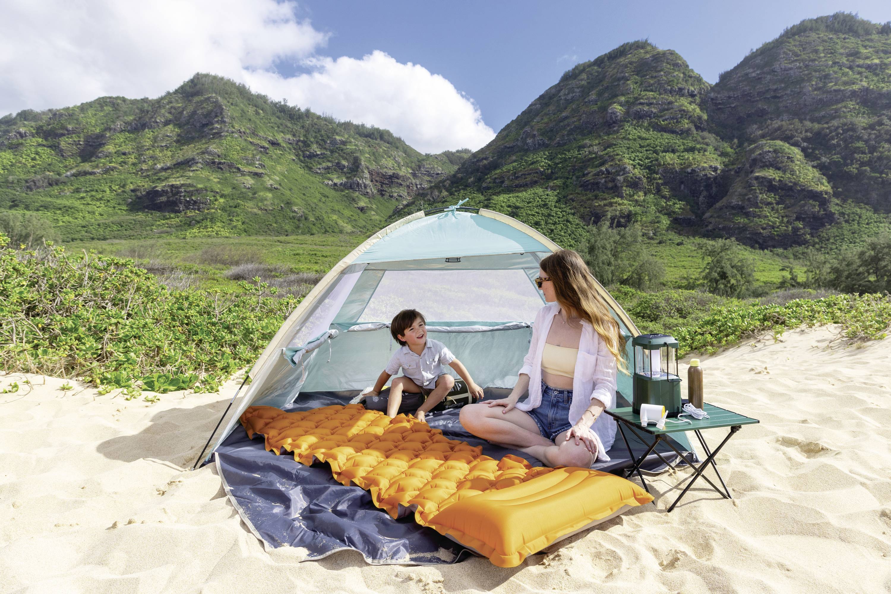 Intex TruAire Camping Matratze Orange 64098NP