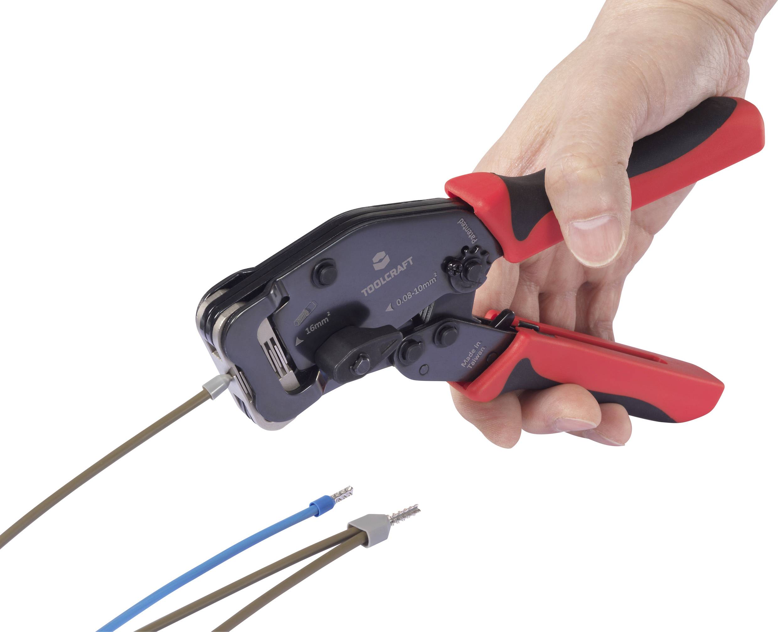 TOOLCRAFT TO-10191291 Crimpzange Pressenanschluss 0.08 bis 16mm²