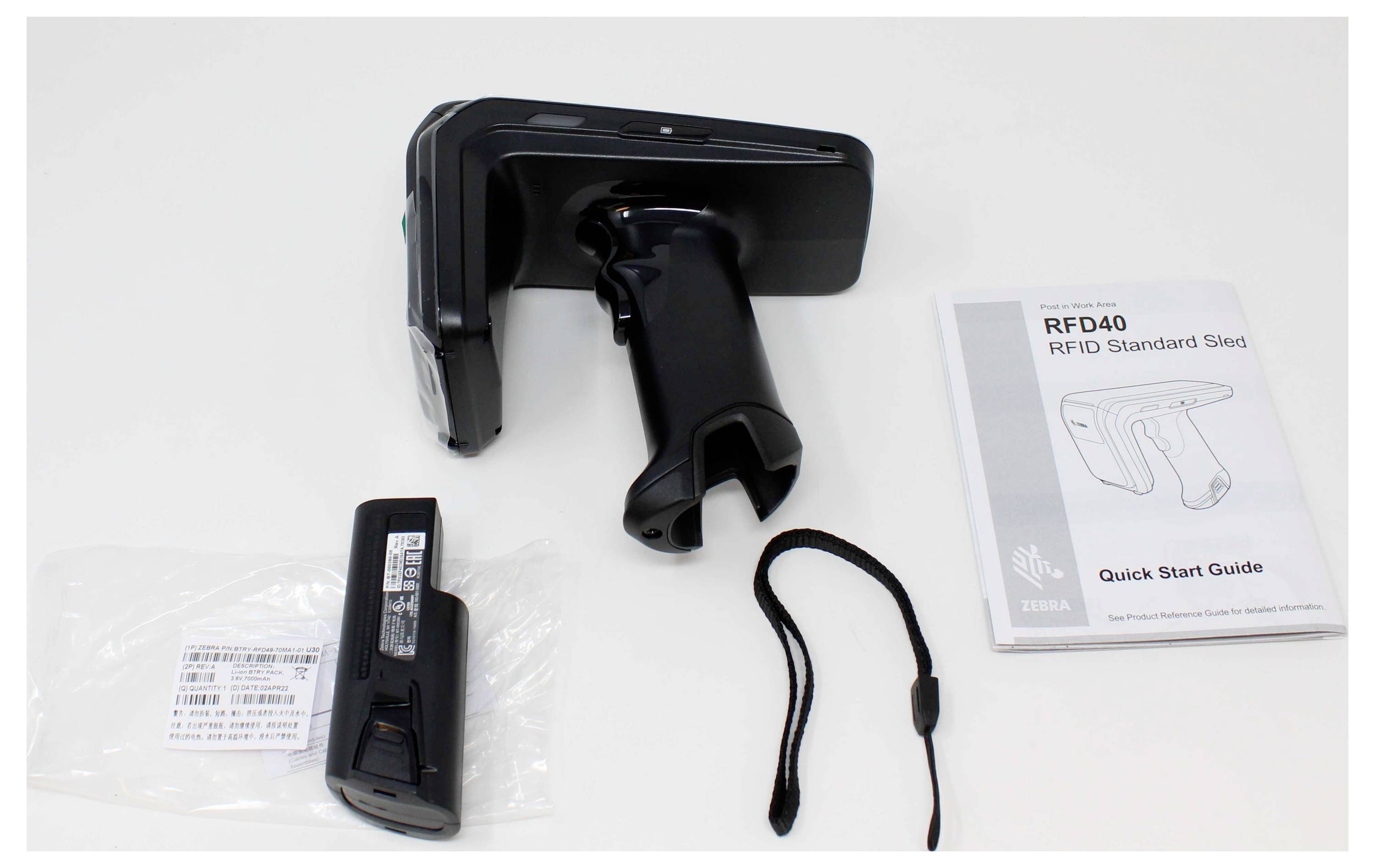 Zebra RFD40 UHF-RFID-Scanner-Halterung Kabelgebunden RFID Einheit Schwarz Mobilcomputer-Scanner eCo